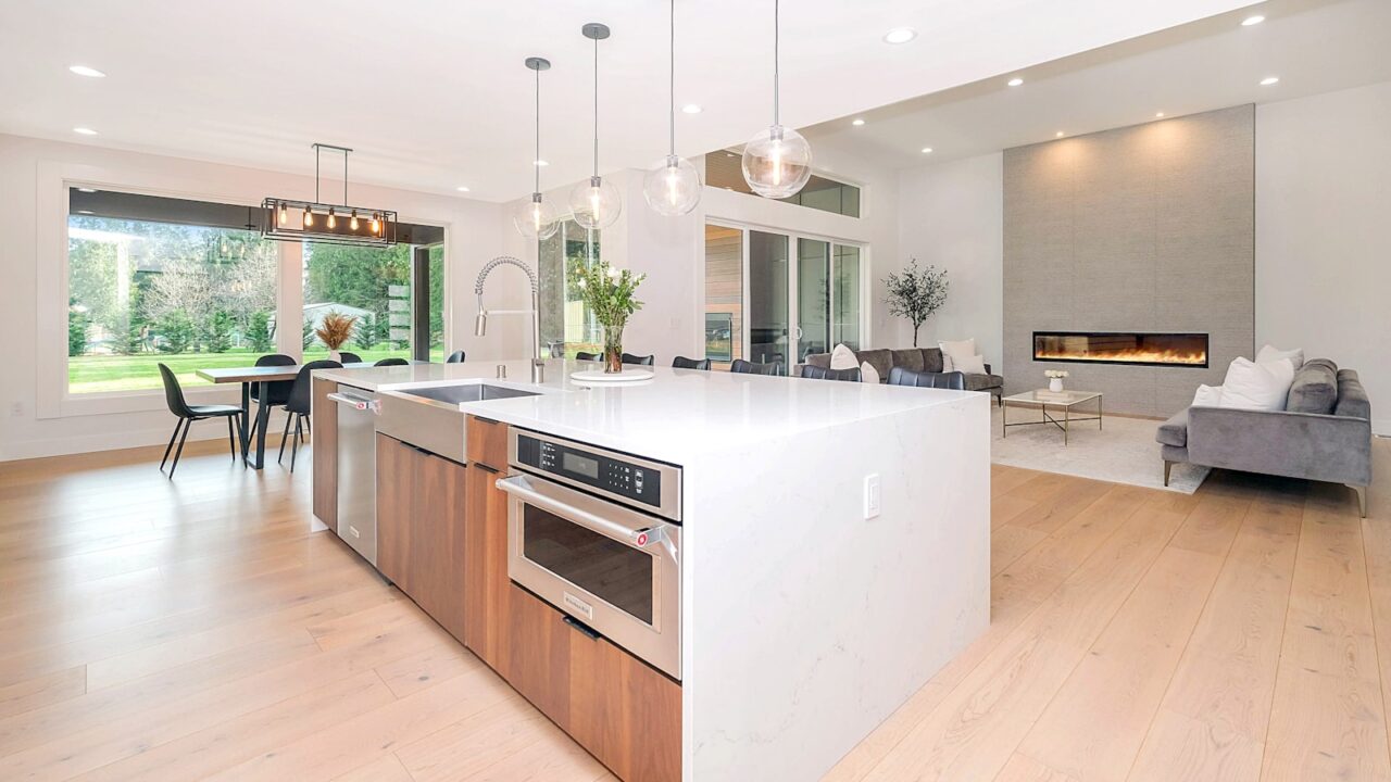 A clean, modern kitchen