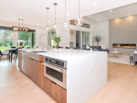 A clean, modern kitchen
