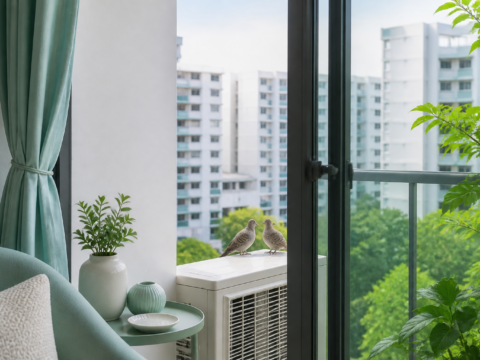 How to Stop Birds Nesting on Your Aircon Ledge