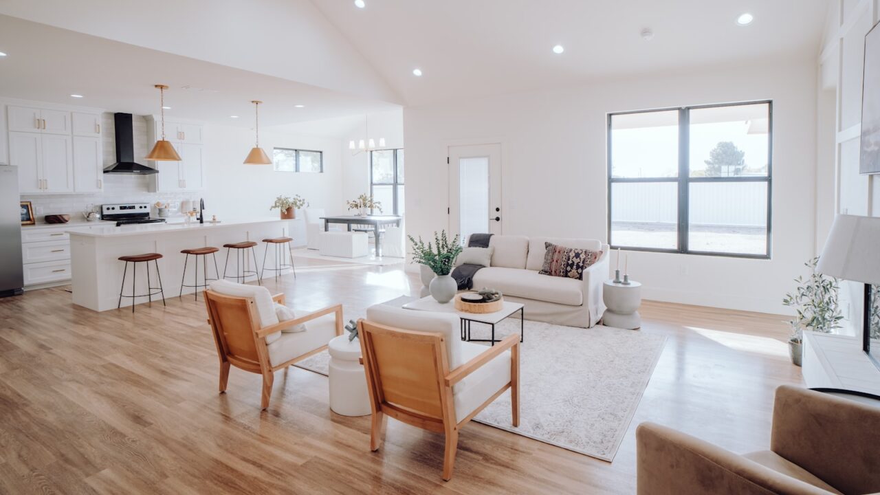 Wooden flooring in a home