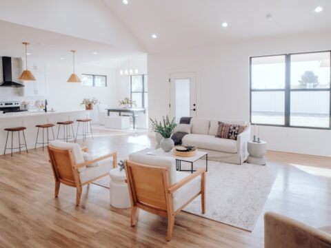 Wooden flooring in a home