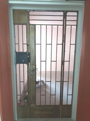 HDB 3-Panel Gate in Brown at Bukit Batok West