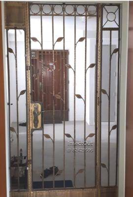 HDB 3-Panel Gate in Brown at Bukit Batok