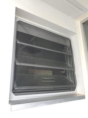 HDB bathroom louvre window in Grey at Dawson (from outside)